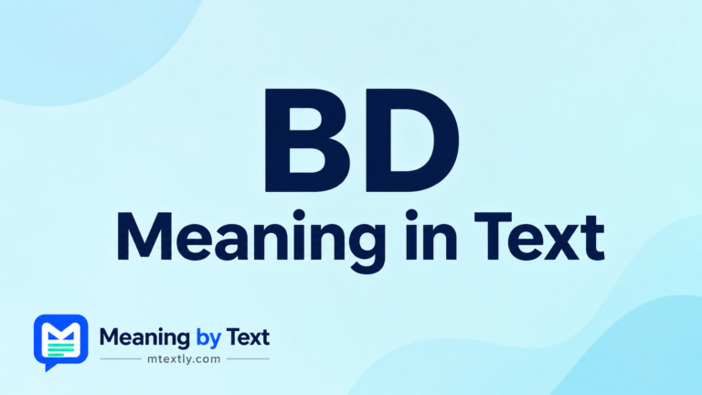 BD Meaning in Text