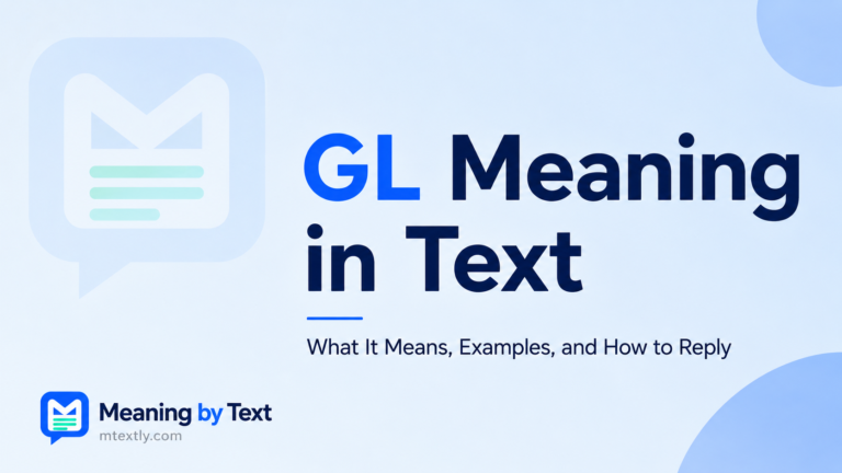 GL Meaning in Text
