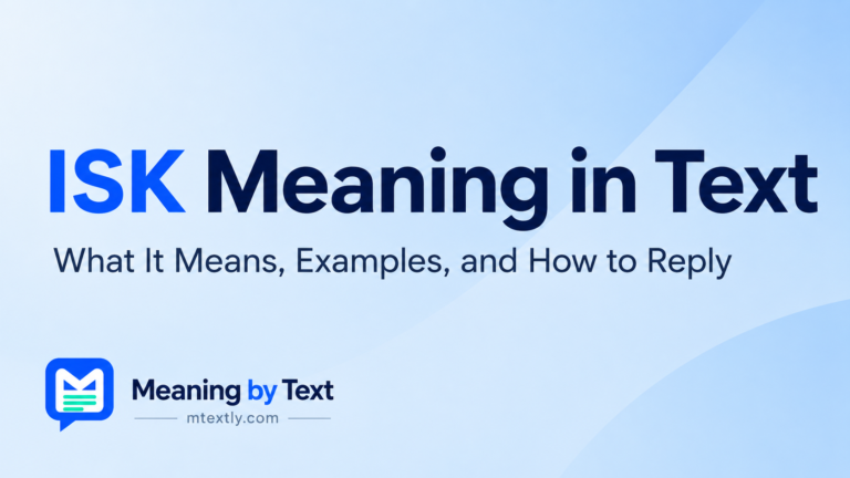 ISK Meaning in Text