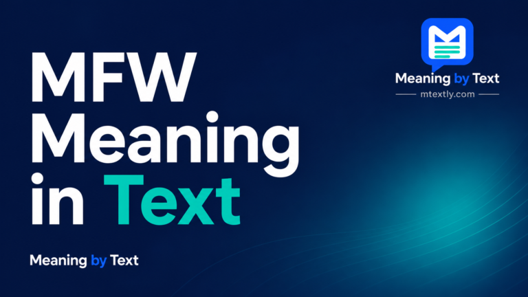 MFW Meaning in Text