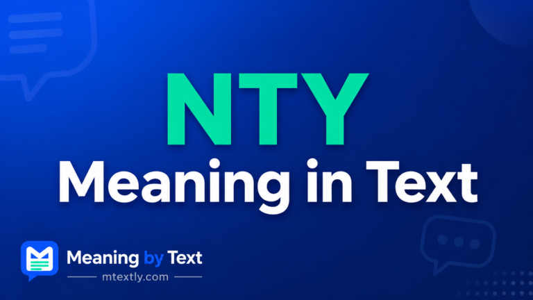 NTY Meaning in Text