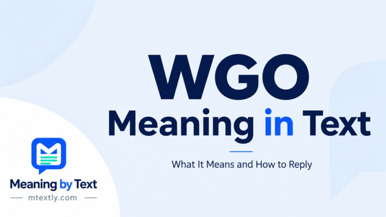 WGO Meaning in Text