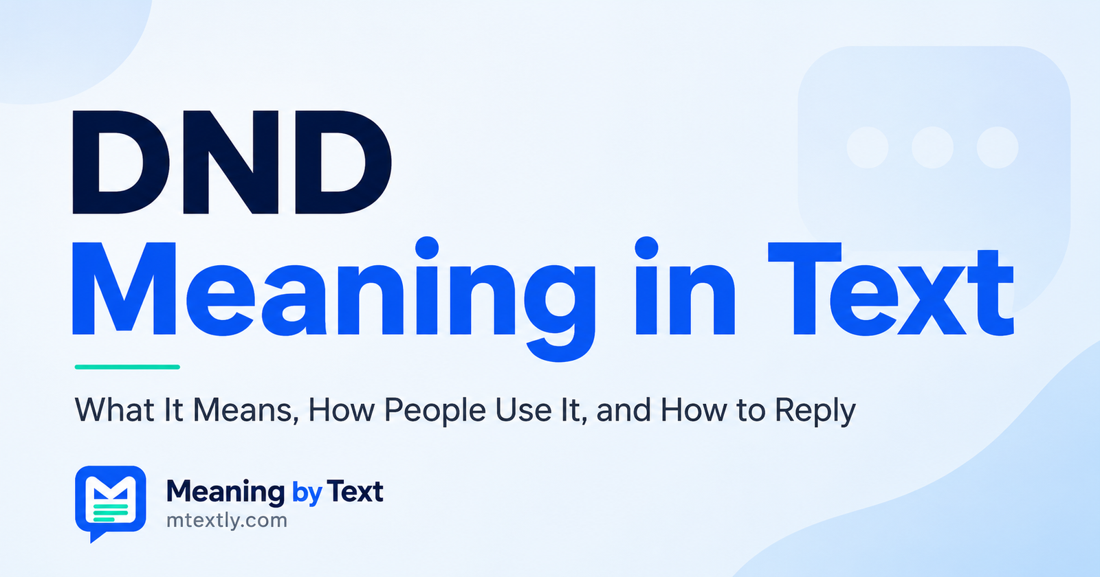 DND Meaning in Text