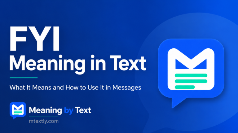 FYI Meaning in Text