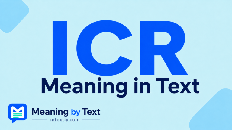 ICR Meaning in Text