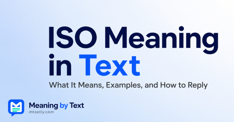 ISO Meaning in Text