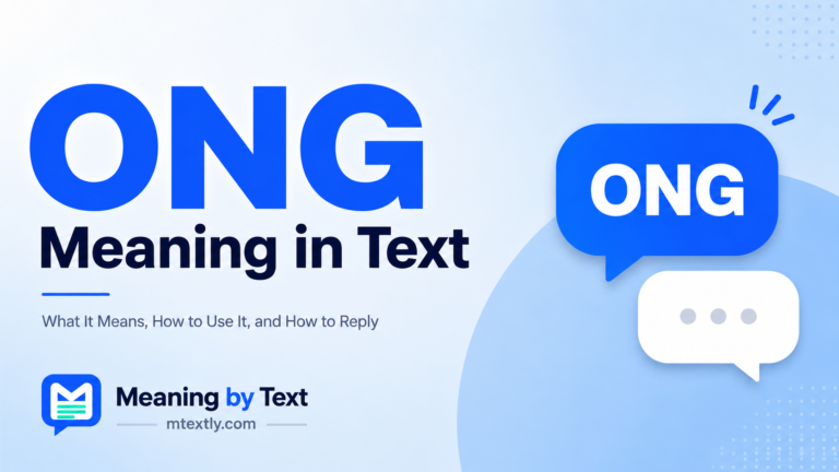 ONG Meaning in Text