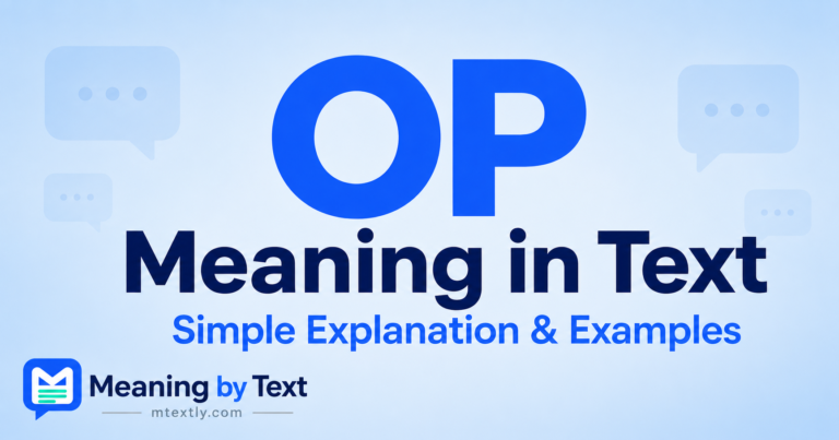 OP Meaning in Text