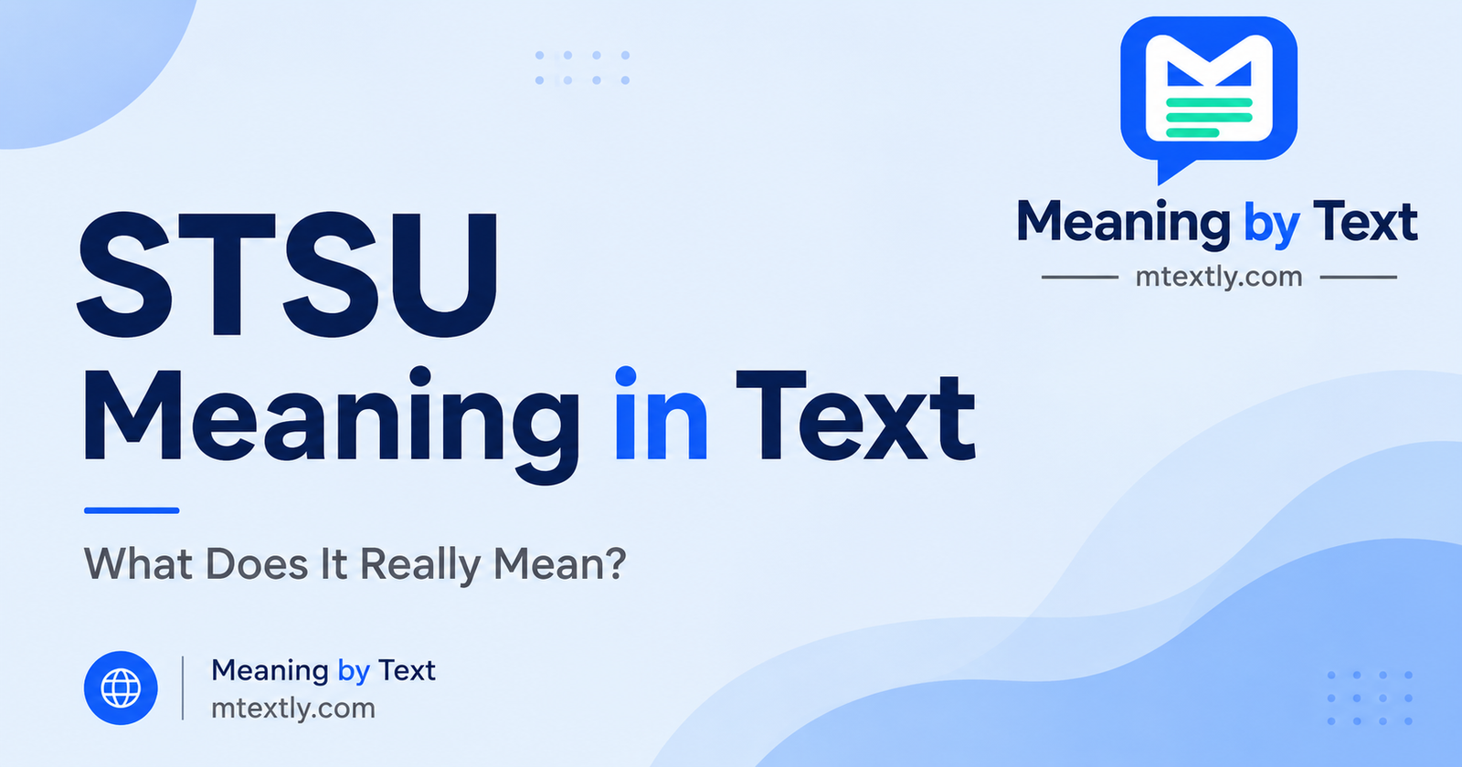 STSU Meaning in Text