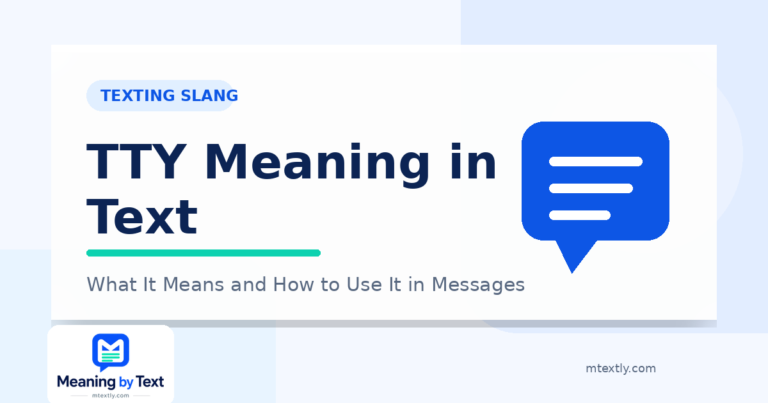 TTY Meaning in Text