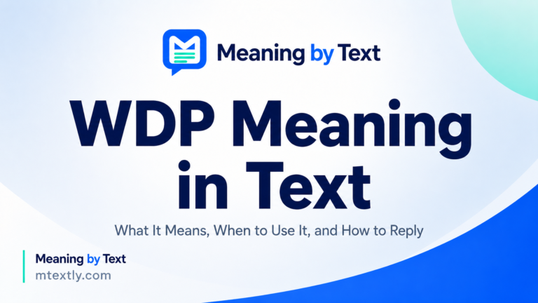 WDP Meaning in Text