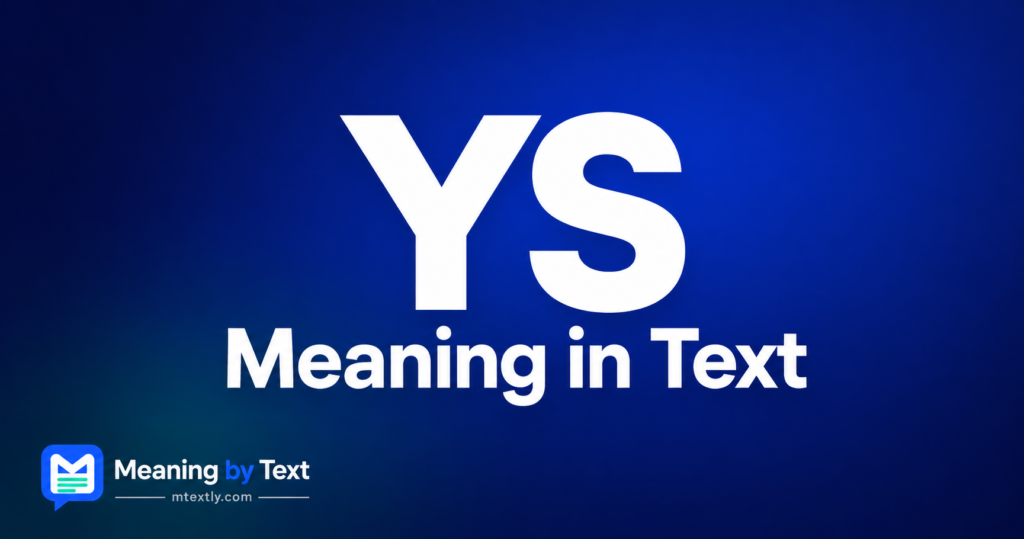 YS Meaning in Text